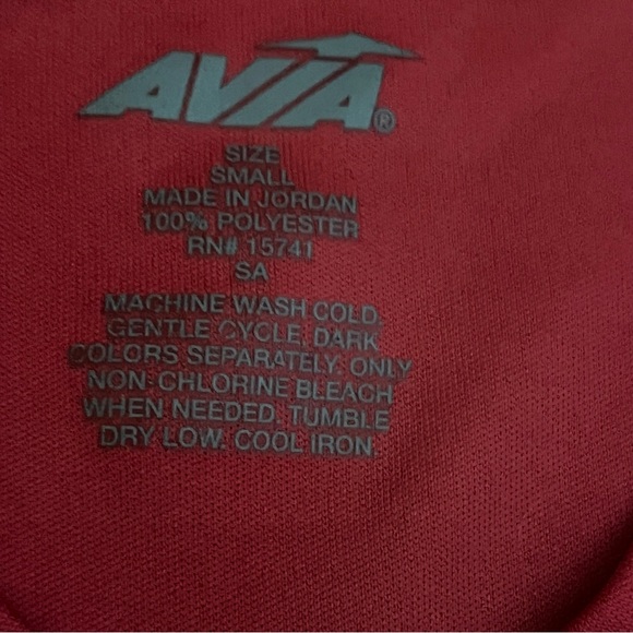 Lot of  2 Women’s Avia Athletic Tops Small Short Sleeve V Neck Shirts Running - Picture 5 of 8